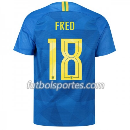 Camisetas Brasil Fred 18 Segunda Equipacion Mundial 2018